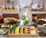 4 In 1 Vegetable Cutter Chopper Adjustable Multi-function Drum Cutter Vertical Vegetable Cutter Kitchen Shredder Grater