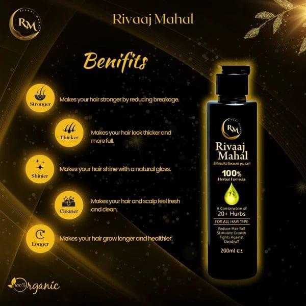 RIVAAJ MAHAL Hair Oil for All Hair Types - 200ml | Anti-Hair Fall & Promotes Hair Growth