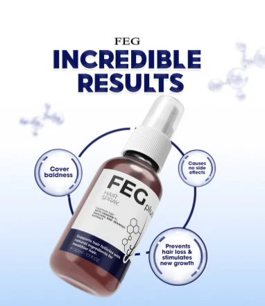 Feg Plus Beard & Hair Growth Serum Spray Powered By Nature For Visible Results | Best Quality Hair Growth Spray – Hair Serum – 60 Ml