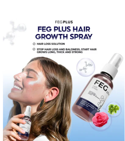 Feg Plus Beard & Hair Growth Serum Spray Powered By Nature For Visible Results | Best Quality Hair Growth Spray – Hair Serum – 60 Ml