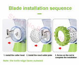 Grinder High-quality Multifunctional Meat Mincer Vegetable Chopper Blender Home Kitchen Cooking Tools (random Color)