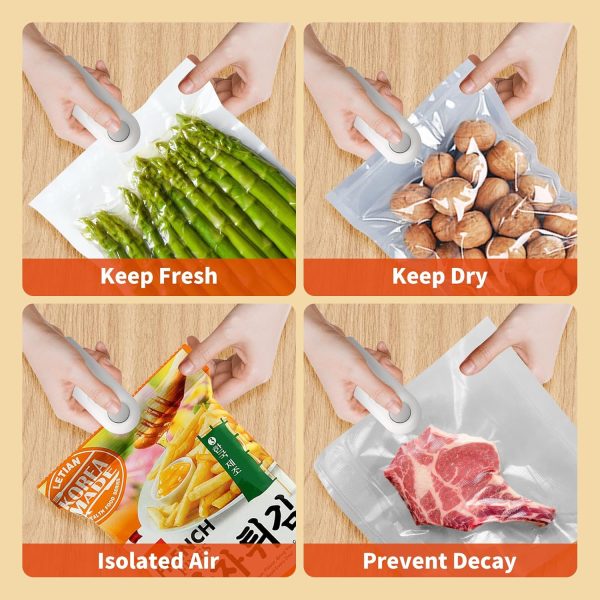 Heat Sealing Machine 2 In 1 Cutting And Sealer Usb Rechargeable Food Sealer Mini Sealer For Snack Storage Food