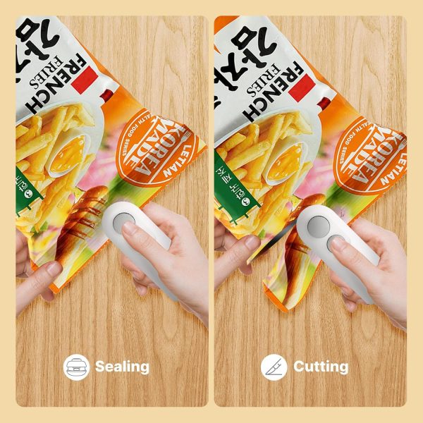 Heat Sealing Machine 2 In 1 Cutting And Sealer Usb Rechargeable Food Sealer Mini Sealer For Snack Storage Food