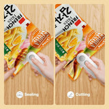 Heat Sealing Machine 2 In 1 Cutting And Sealer Usb Rechargeable Food Sealer Mini Sealer For Snack Storage Food