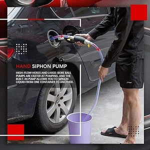 Multipurpose Liquid Transfer Pump | Portable Manual Oil, Water, Fuel Hand Transfer Pump – 5 Ft (random Color )